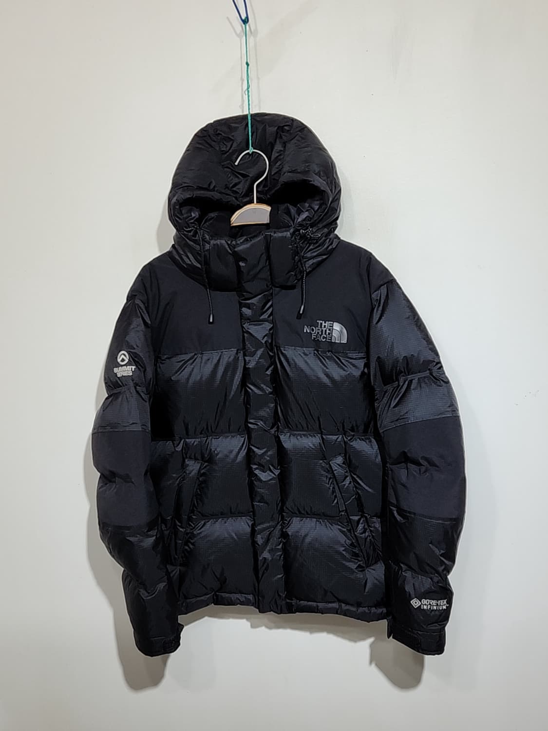 (M) 노스페이스 거위털 패딩점퍼 블랙 고어텍스 다운자켓 후드  상품이미지1