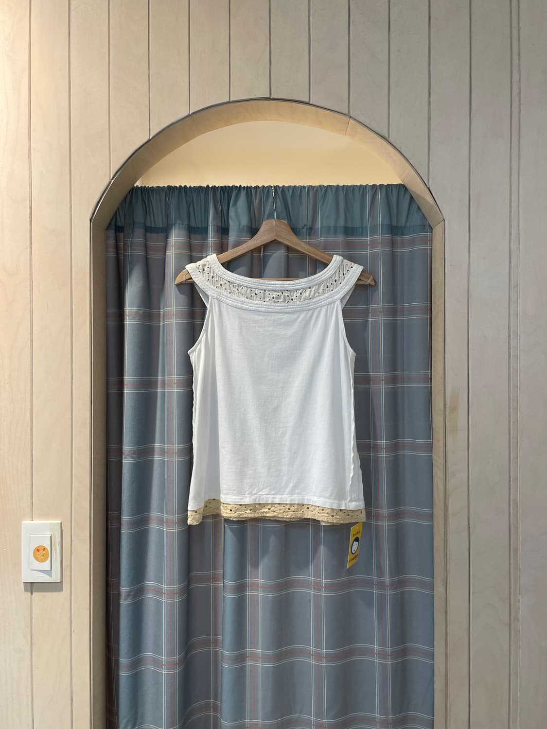 일본빈티지 펀칭아일렛 슬리브리스 상품이미지4