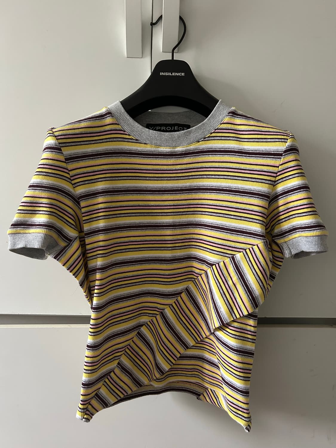 와이프로젝트 스트라이프 반팔니트 상품이미지1