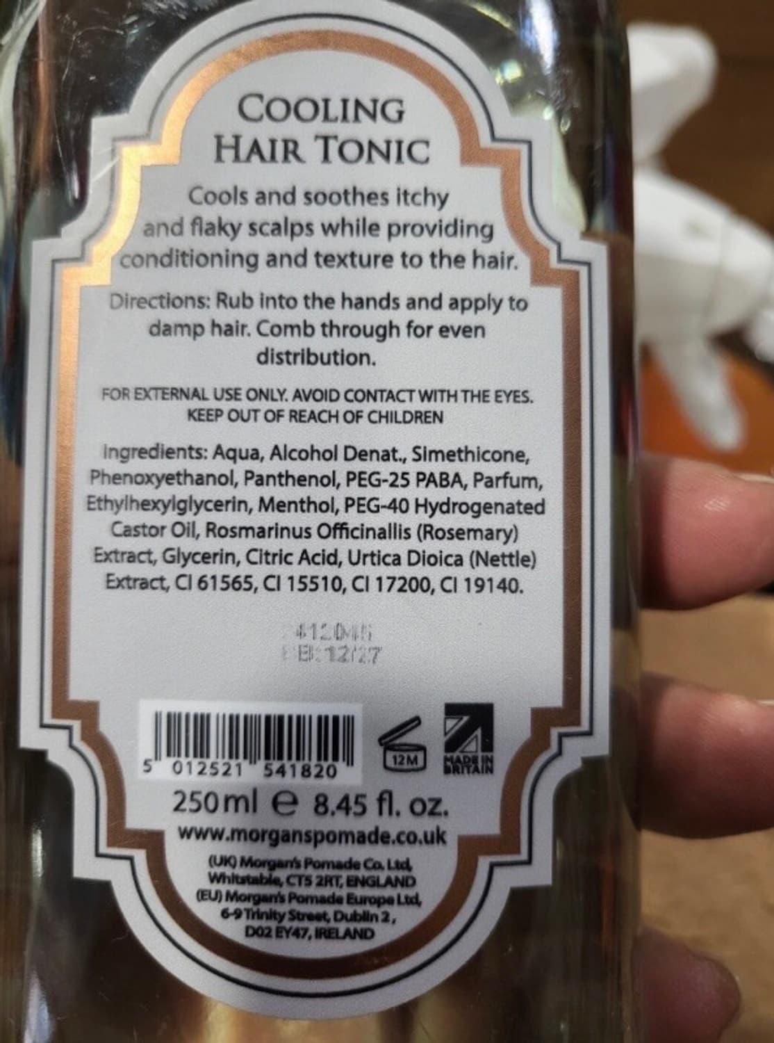 모건스 포마드 쿨링 헤어 토닉 워터 헤어왁스 상품이미지3