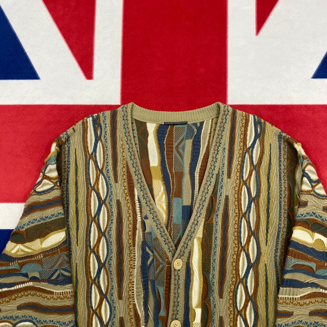 빈티지 케이블 가디건 실측 L  상품이미지3