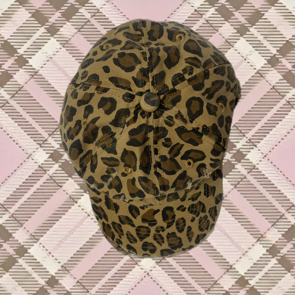 갸루 호피 브라운 모자 VTG 새상품 상품이미지2