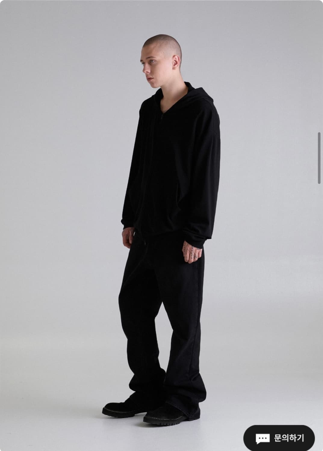 INNIR 252 Lightweight Zip Hoodie (Black) 상품이미지2