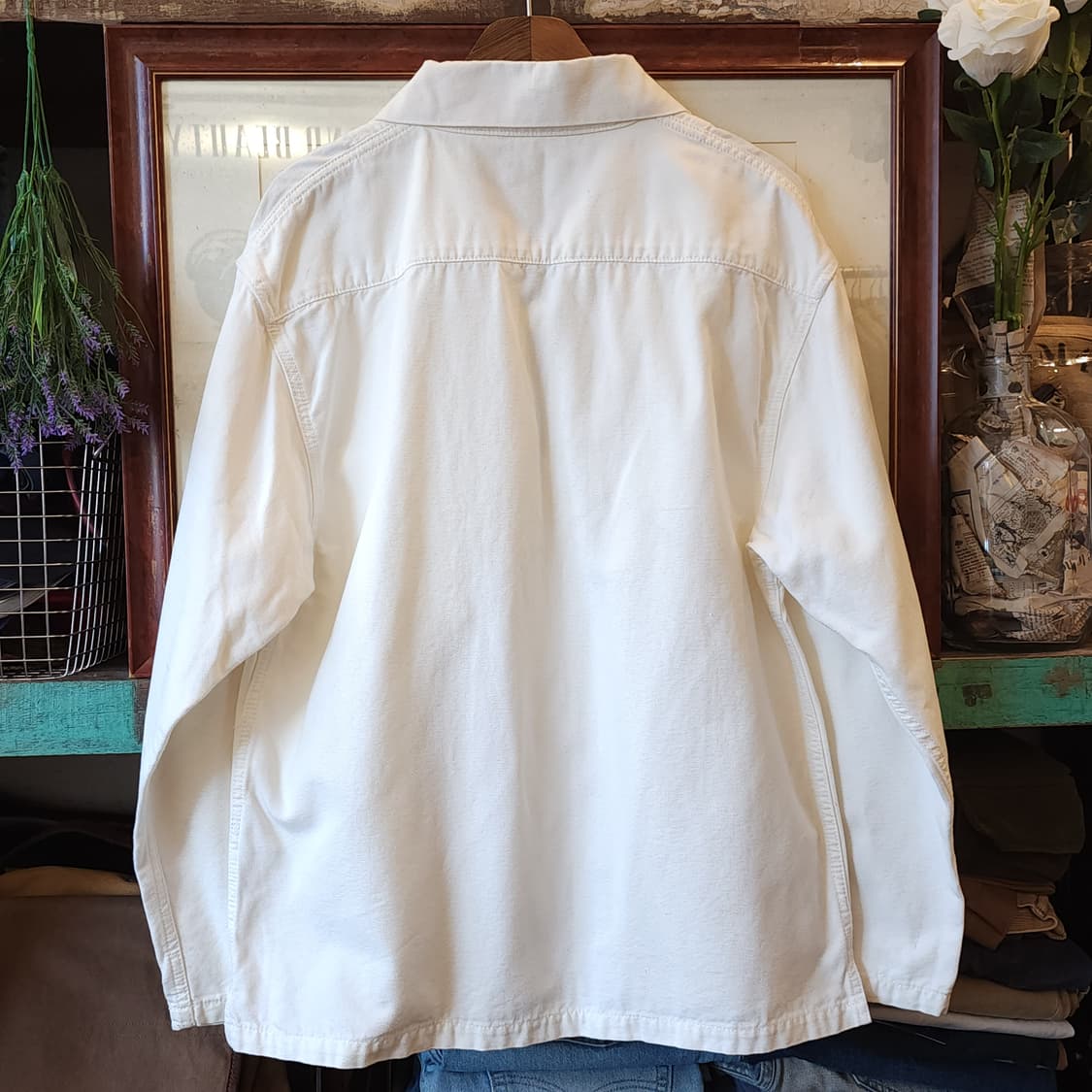 세인트 제임스 풀오버 미 해군 아노락 캔버스 화이트 L 상품이미지2