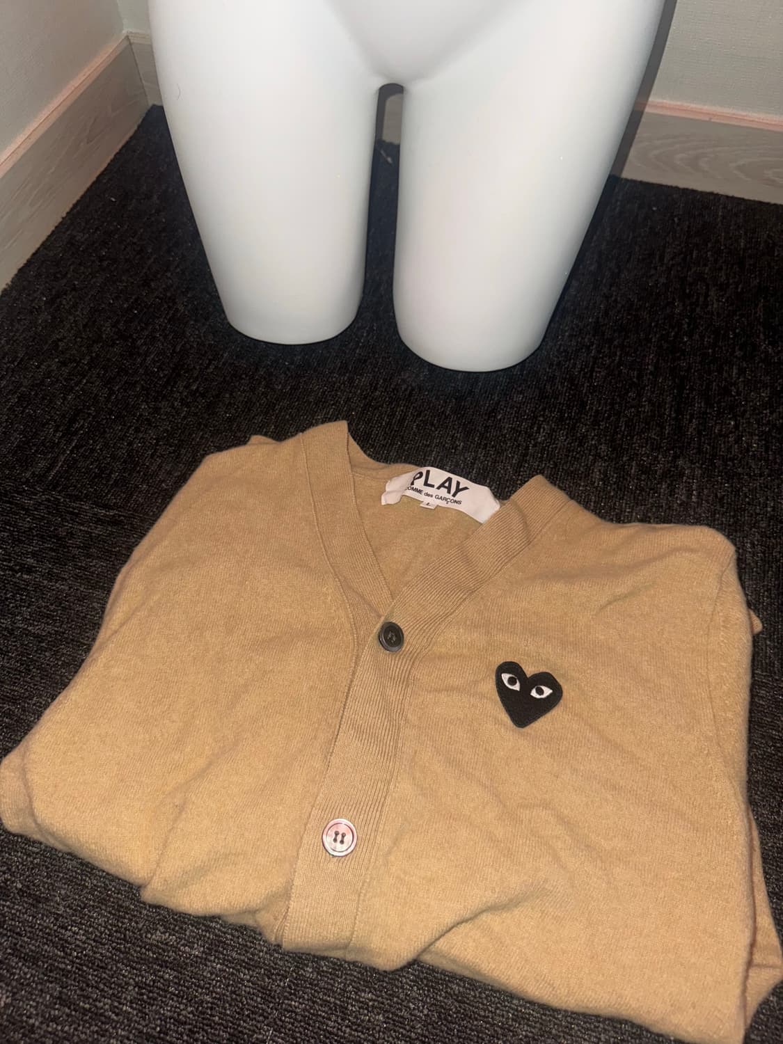 꼼데가르송 PLAY 가디건 베이지 L 상품이미지1