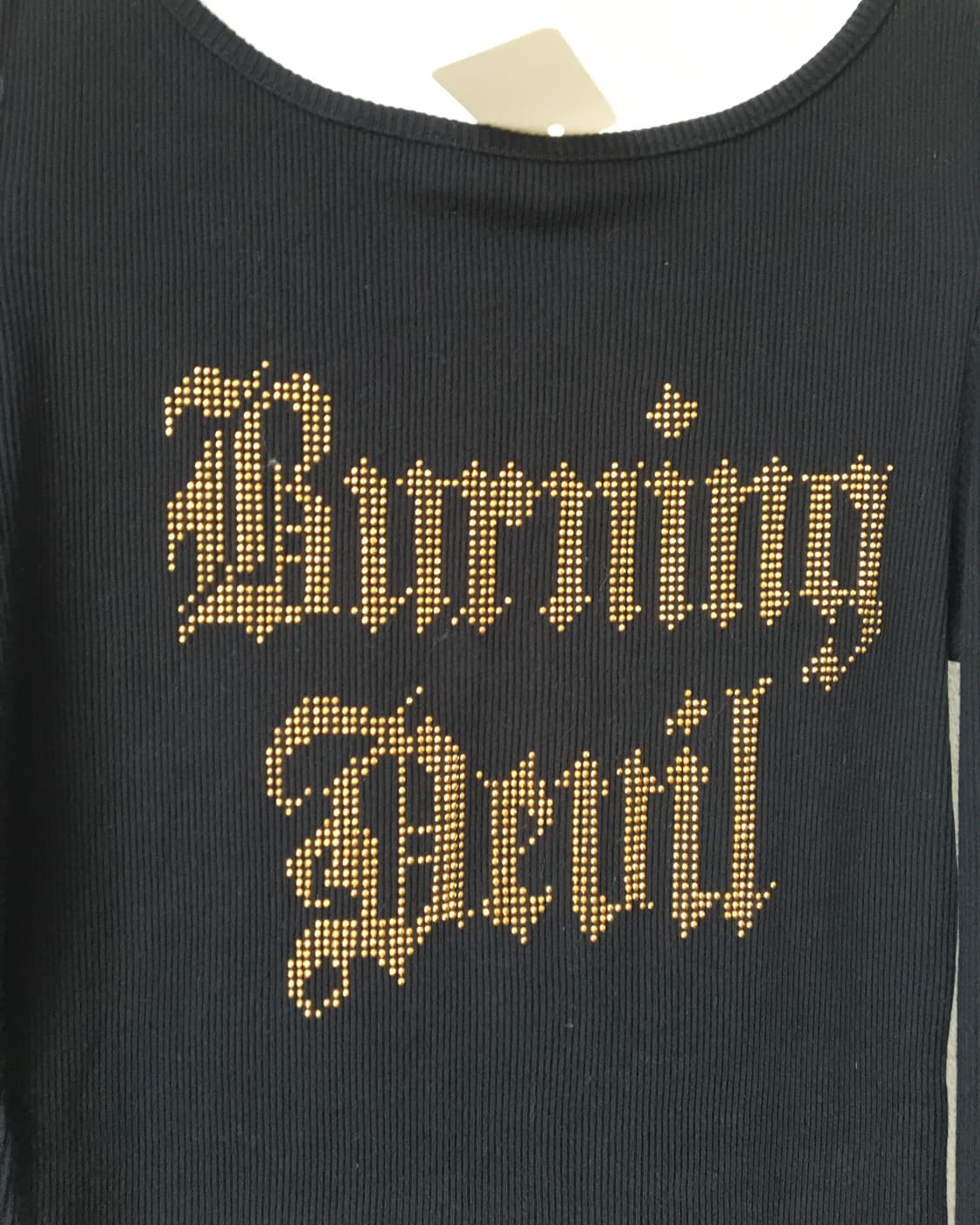 Cubic lettering cut off point ribbed sle 상품이미지4