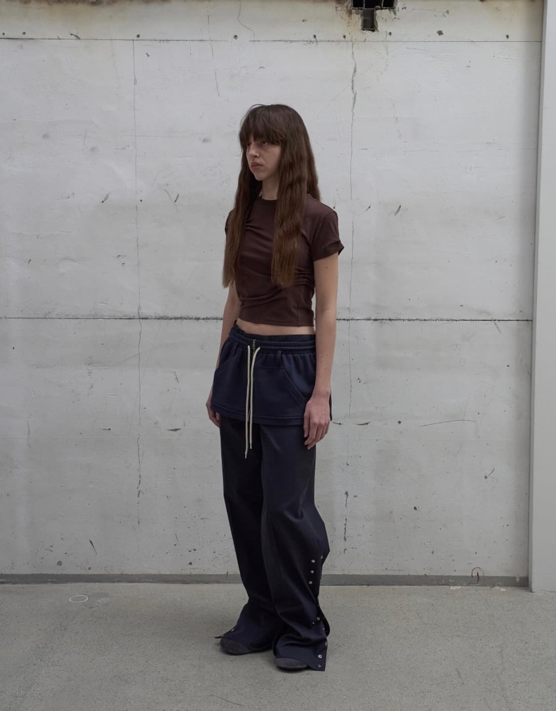 LCDC LAYERED ZIP-UP SKIRT NAVY 상품이미지2