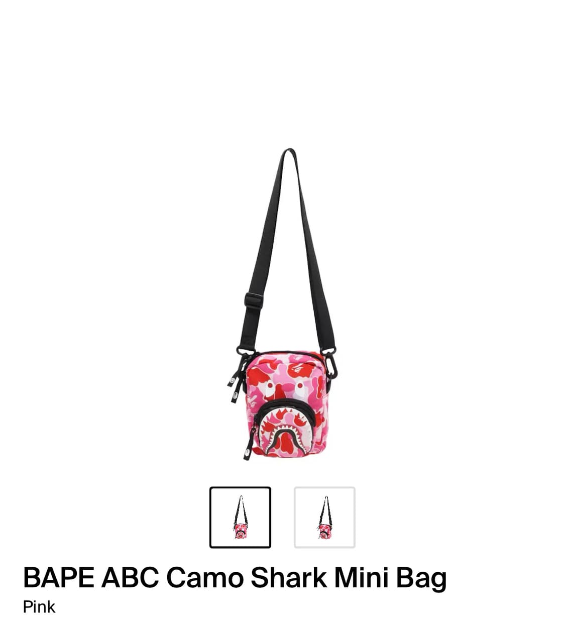 베이프 ABC카모 샤크 미니 크로스백 핑크 상품이미지1