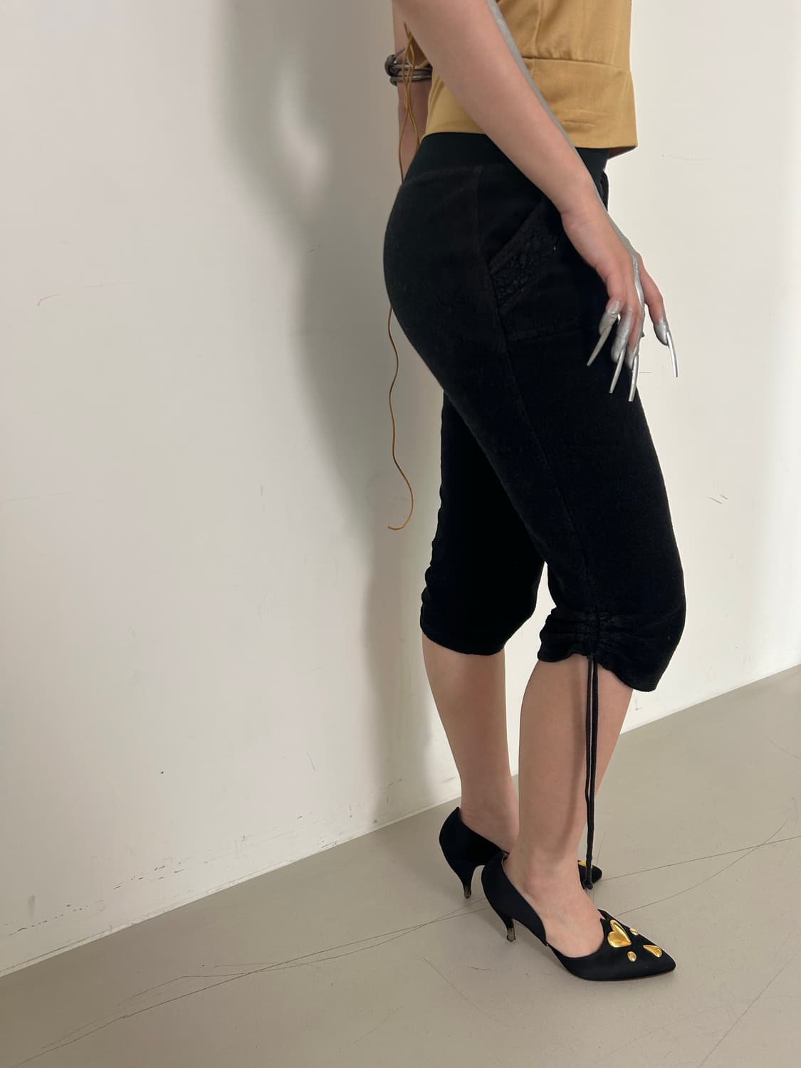 쥬씨꾸뛰르 7부 타월 트레이닝 팬츠 상품이미지1