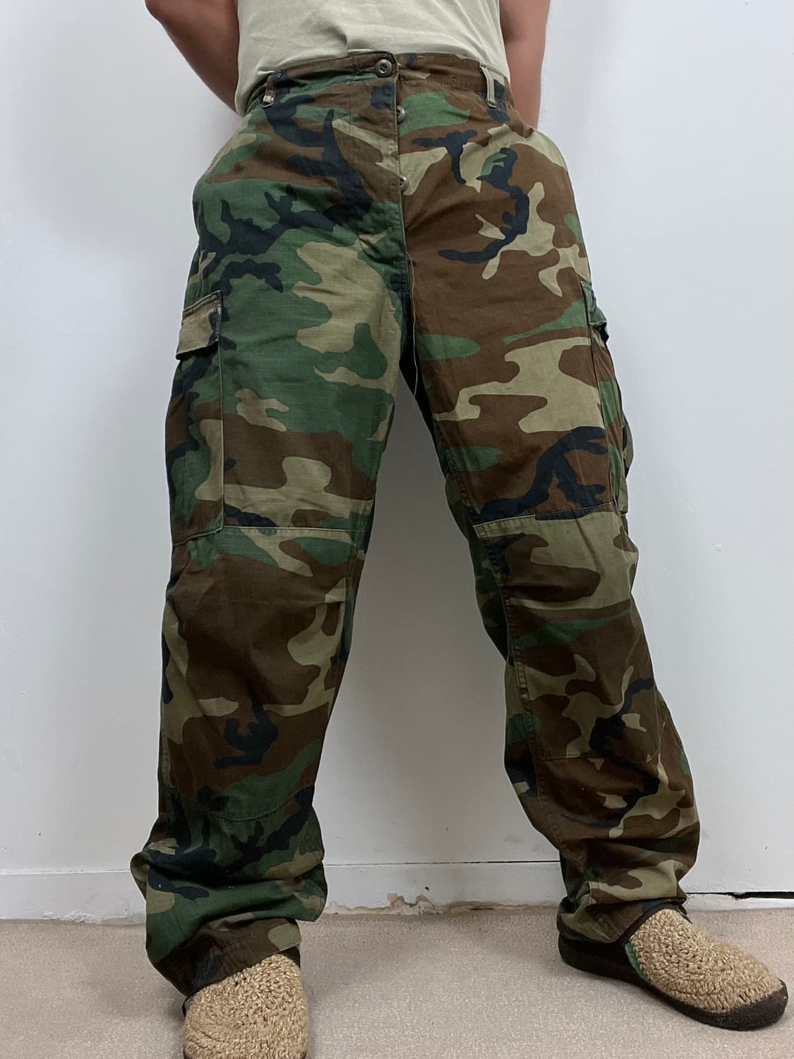 1980s Military 미군 우드랜드 카모 팬츠 상품이미지2