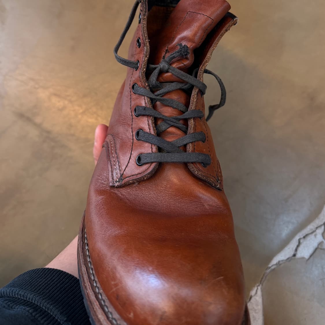 레드윙 OG 벡맨 9016 시가 구형 레더 부츠 9D 상품이미지5