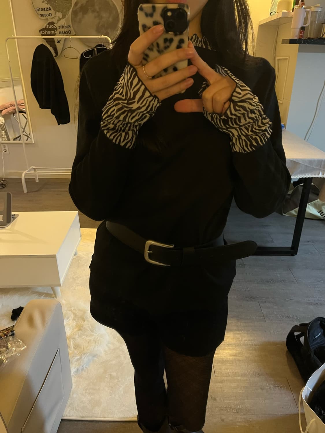 빈티지 지브라 패턴 티 상품이미지2