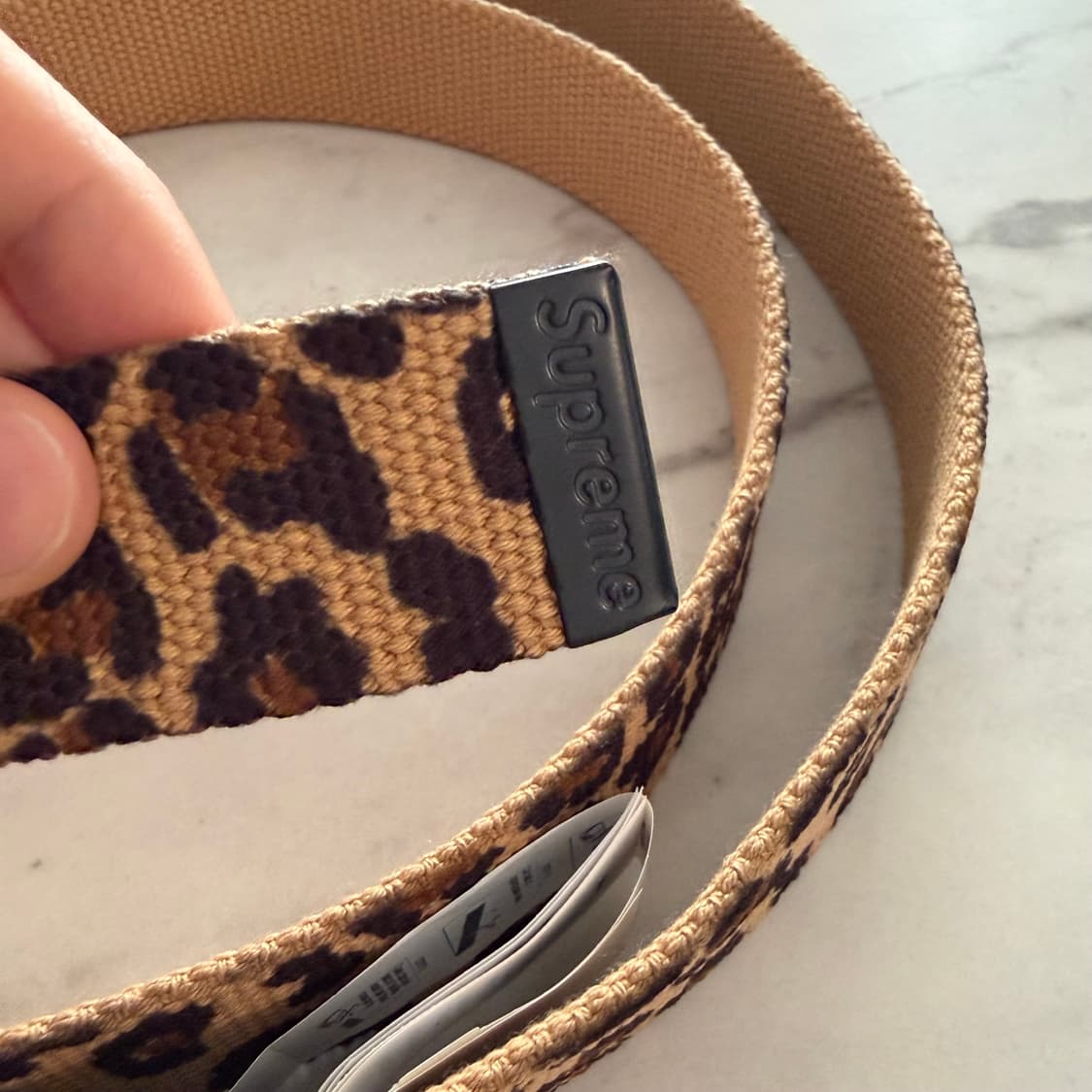 슈프림 24SS 토이머신 콜라보 레오파드 버클 웨빙 벨트 OS 상품이미지3