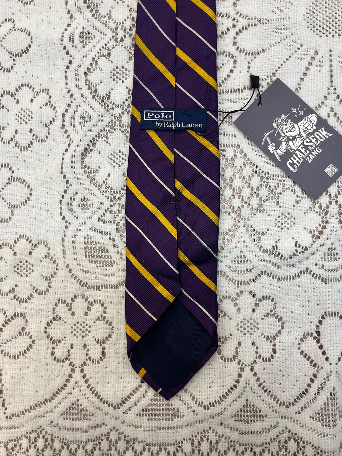 폴로 랄프로렌 스트라이프 넥타이 퍼플 #csz3132 상품이미지2