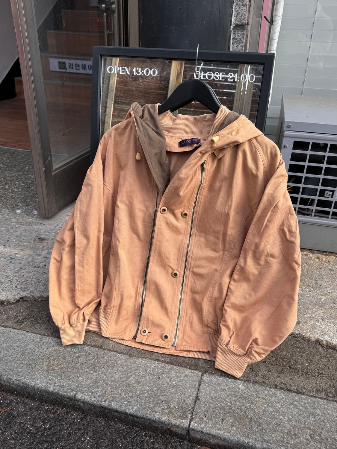 Donna Uno 지퍼디테일 후드 봄버자켓  상품이미지2