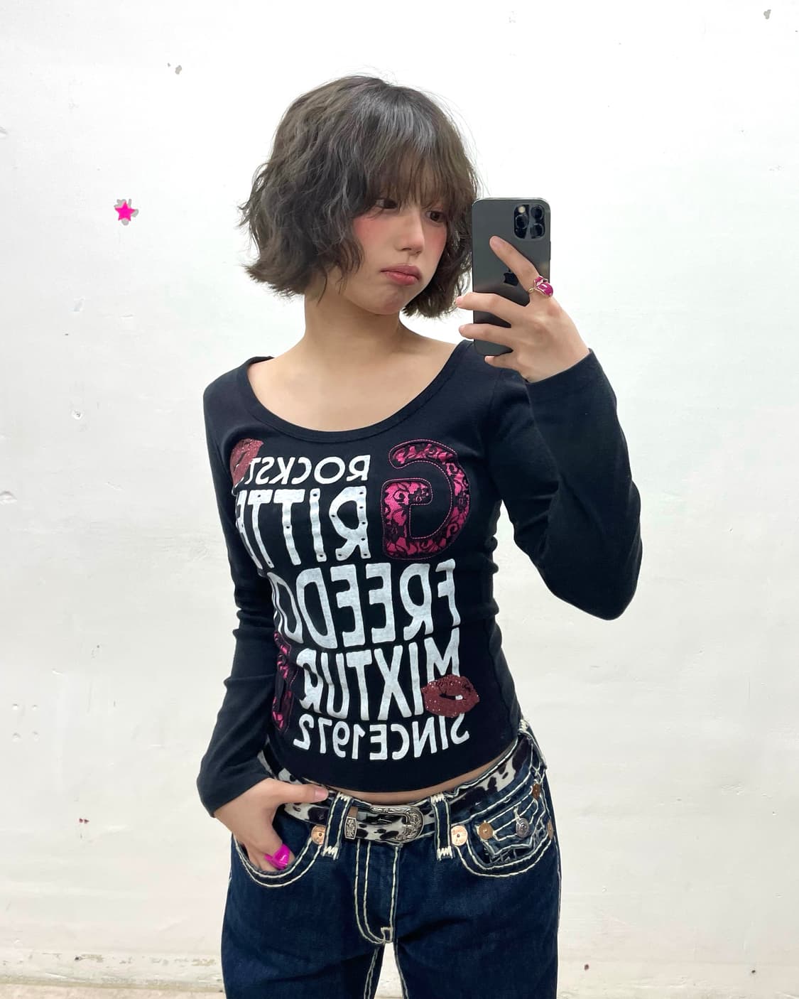 G Lace Lip Sexy Long Sleeve  상품이미지1