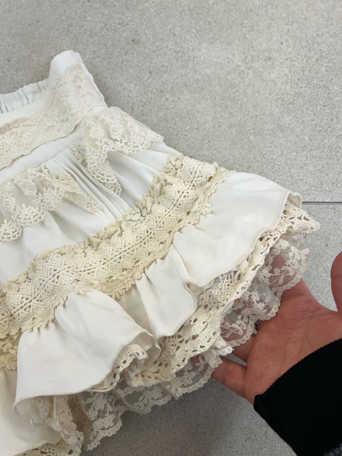 리즈리사 레이스 화이트 스커트 상품이미지3