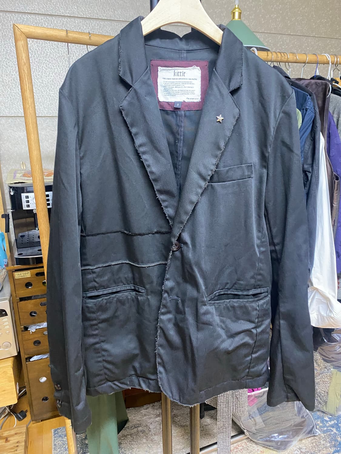 Kittle 블랙 면자켓 상품이미지2