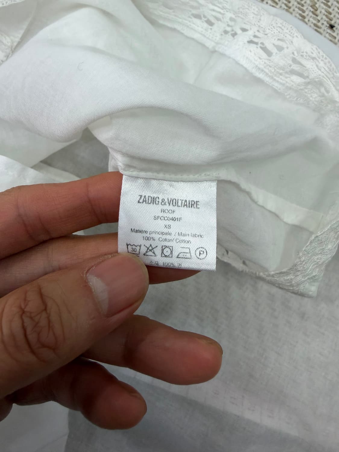 정품) 자딕앤볼테르 레이스 디테일 원피스 XS 상품이미지8