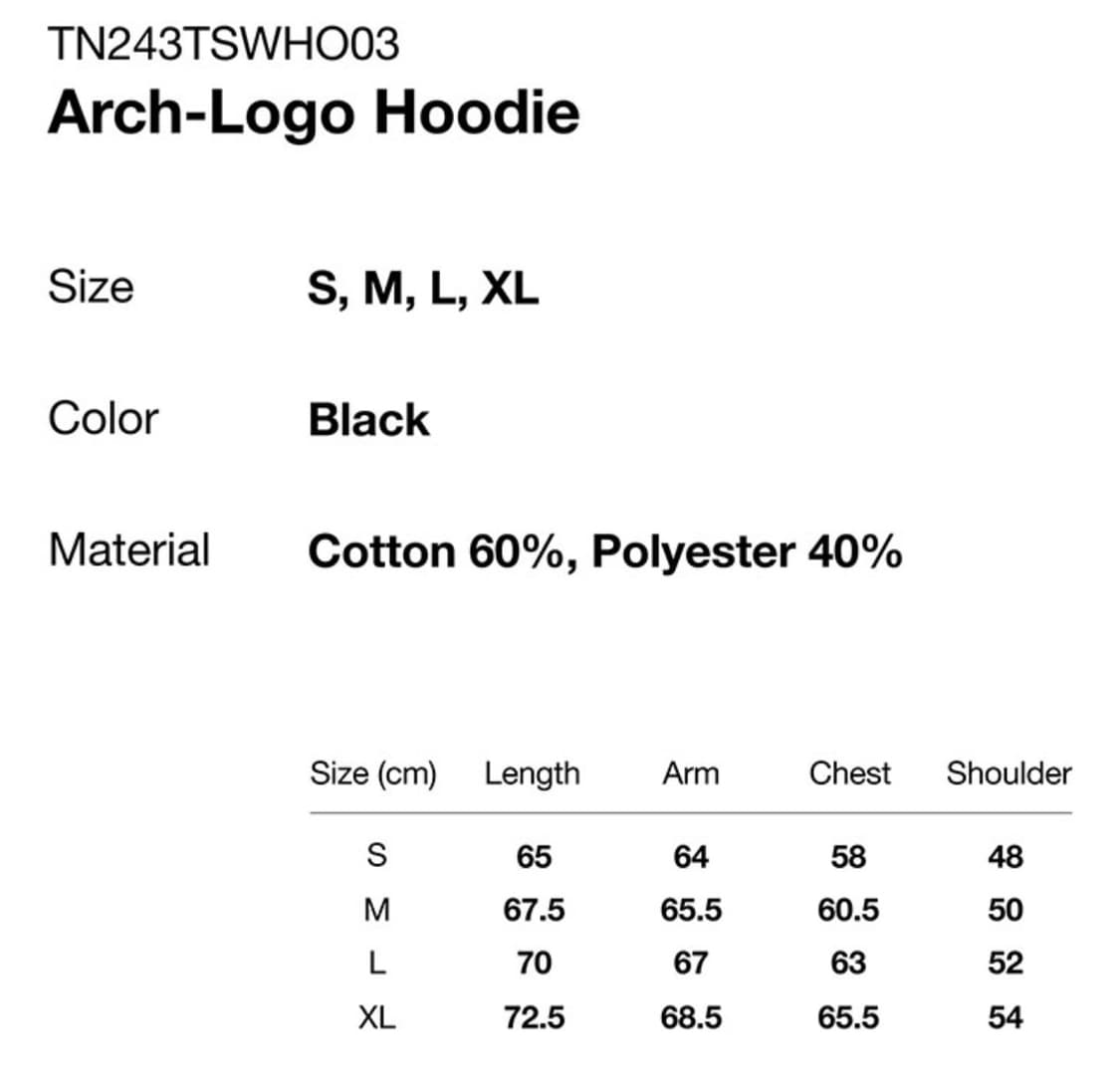 디스이즈네버댓 Arch-Logo Hoodie Black XL 상품이미지2