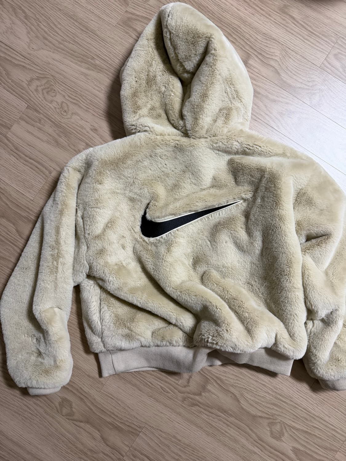 나이키 백 빅스우시 로고 퍼 후드 자켓 상품이미지3