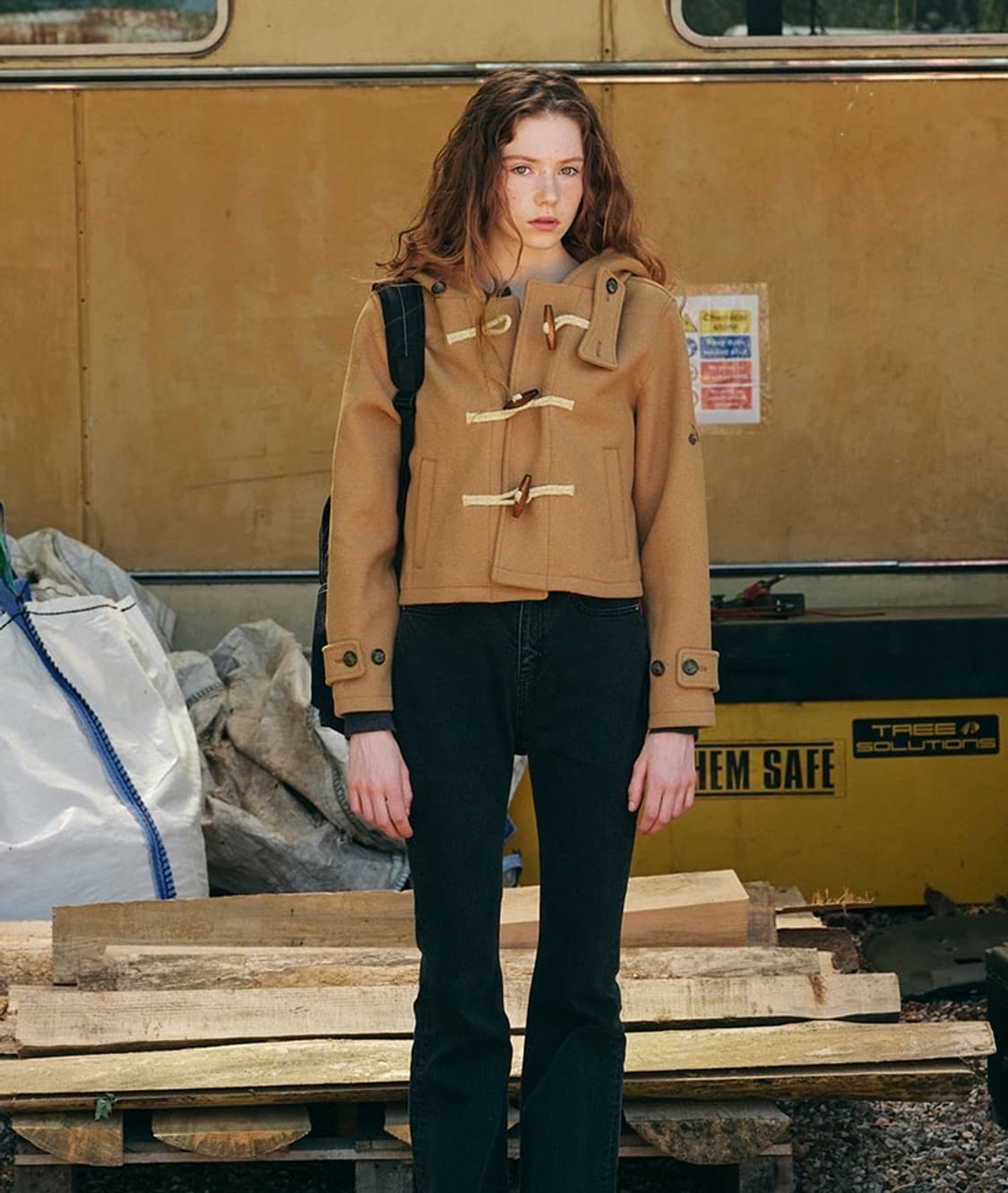 키르시 장원영 숏더플코트 떡볶이코트 새제품 상품이미지1