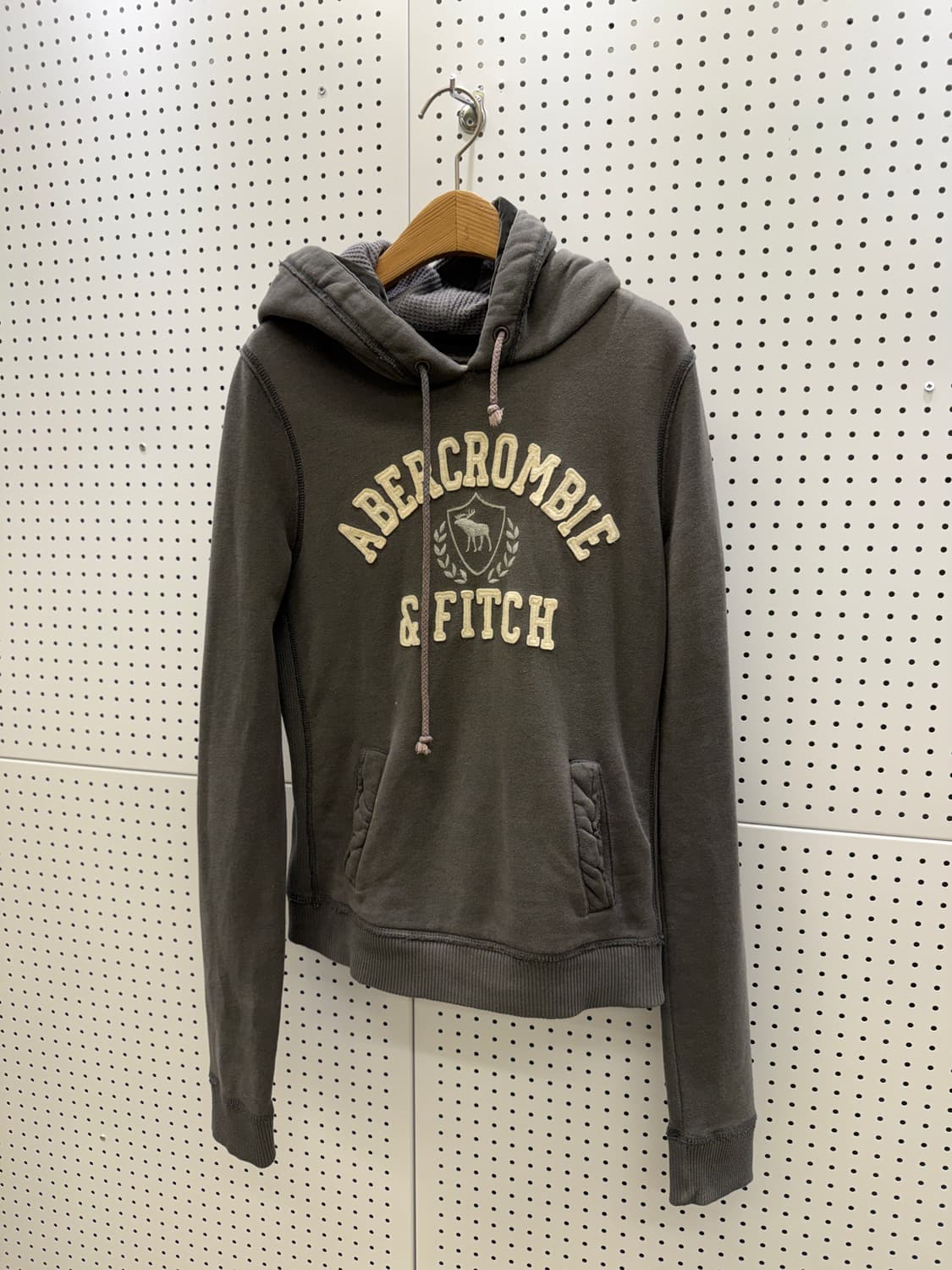 아베크롬비 로고 그래픽 기모 후드티 U1466 상품이미지2