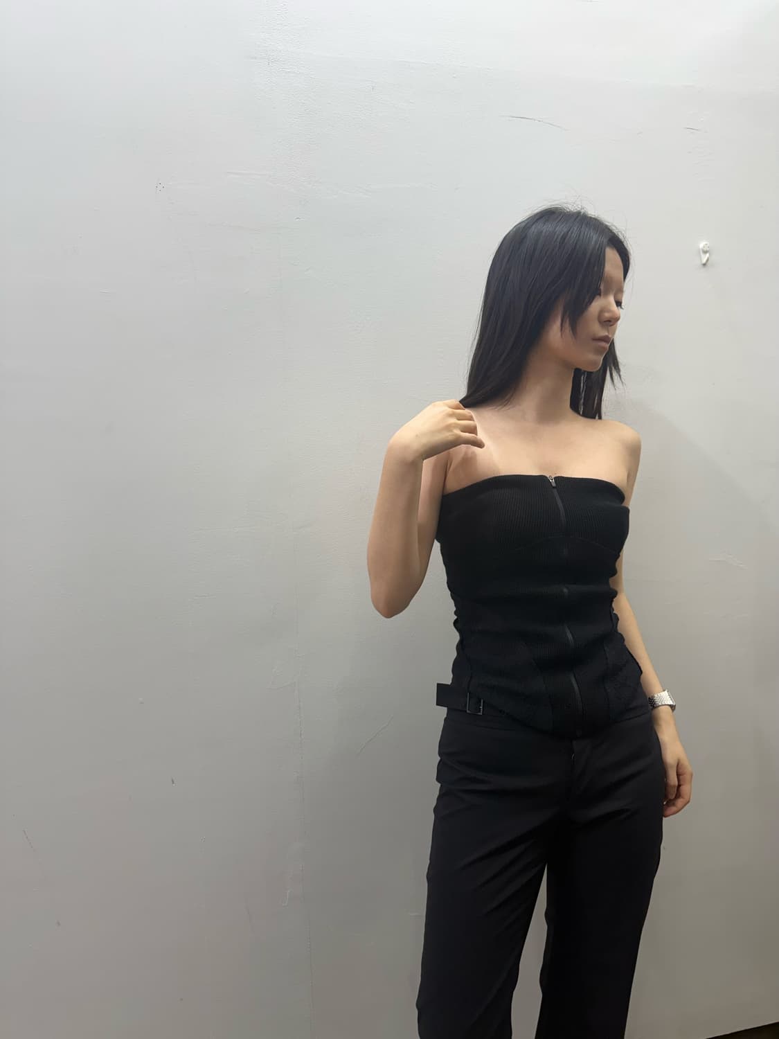 혜인 서 코튼 집업 코르셋 상품이미지2