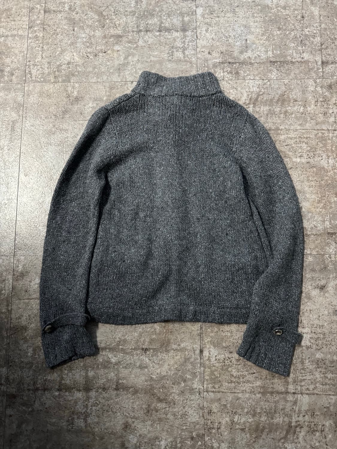 울 블렌디드 하이 넥 버튼 디테일 가디건 상품이미지5