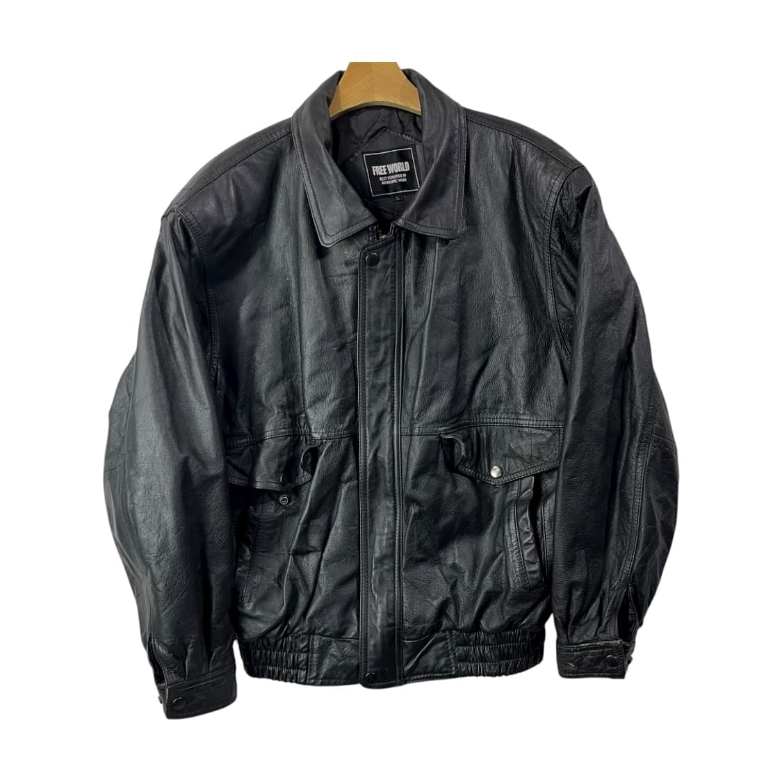 [JPN] 빈티지 레더 봄버자켓 상품이미지1