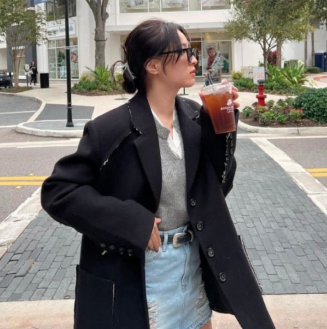 마뗑킴 블랙 울 자켓 RAW CUTTING COAT JACKET IN B 상품이미지3