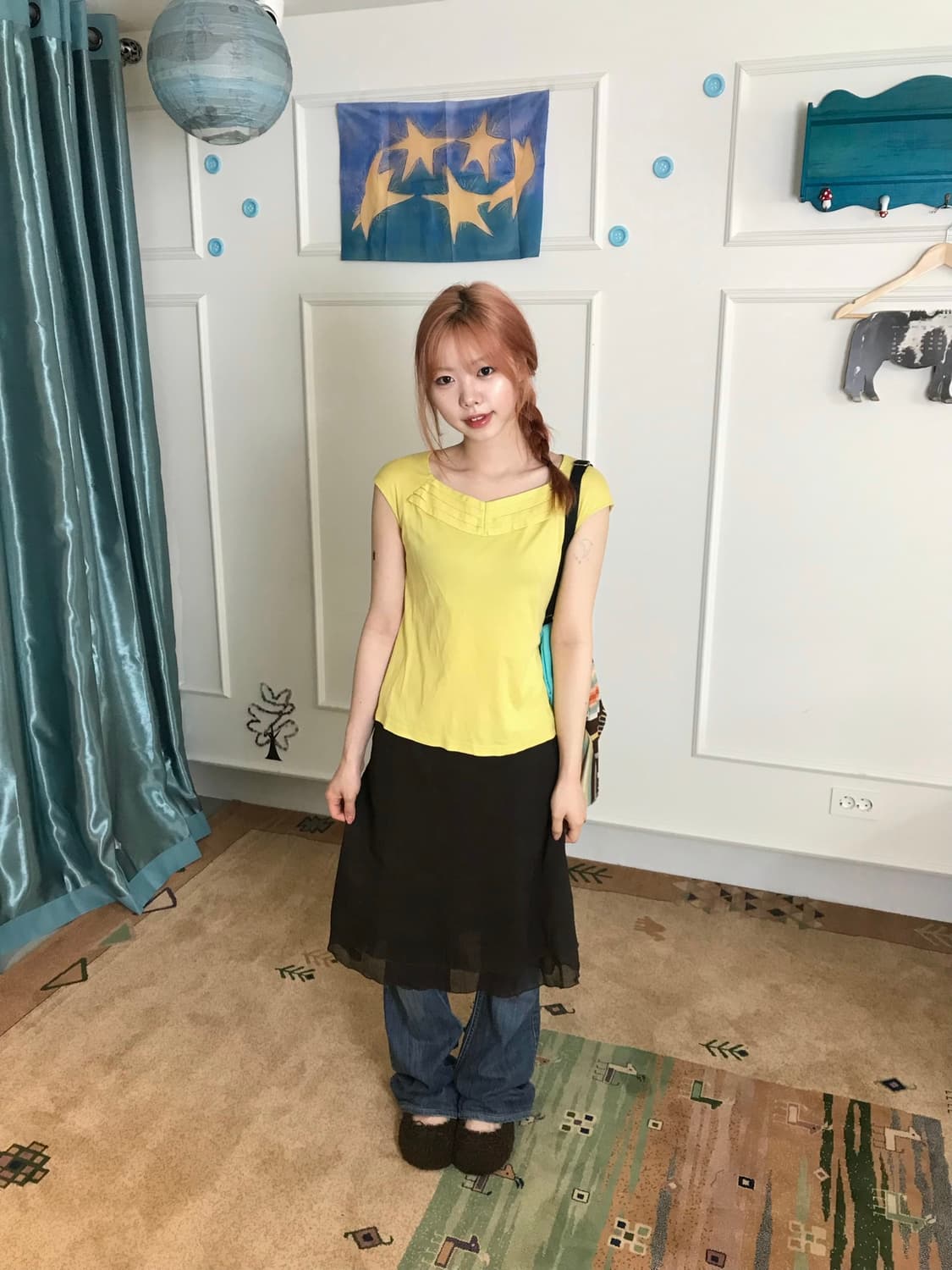 무지개떡코어~?!🌈 무지개사탕 맛 러블리 빈티지 코디셋𓂃˖₊🍬 상품이미지4