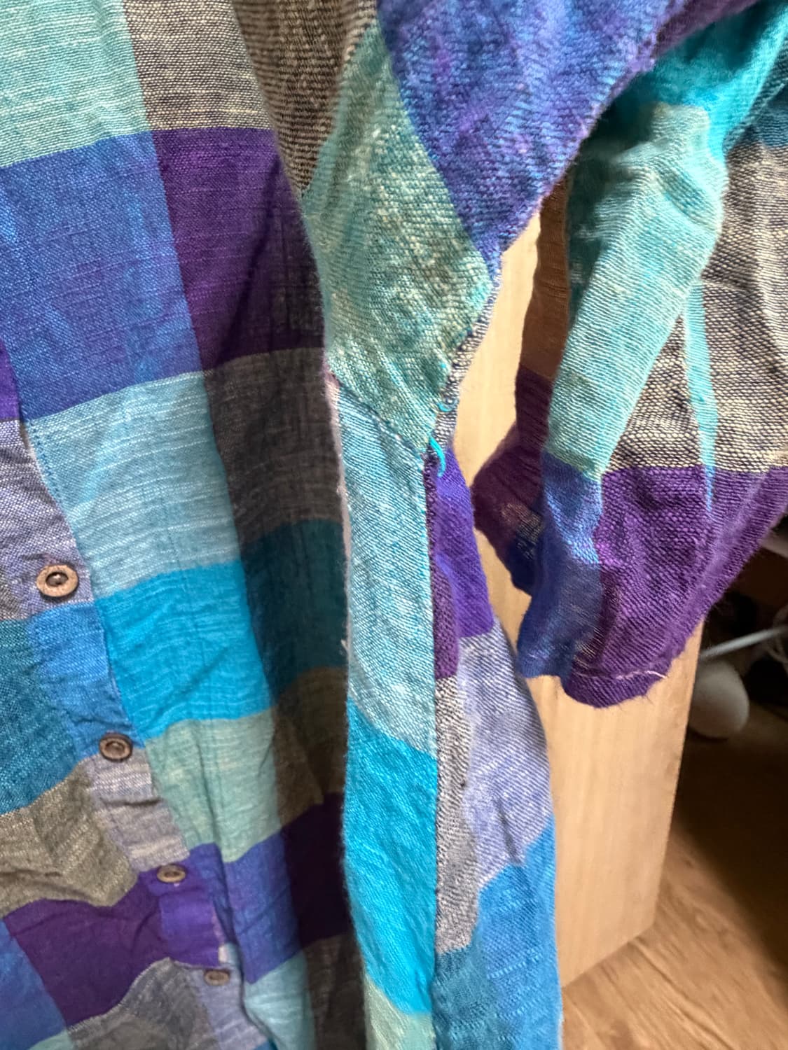 모리걸 체크 블라우스 셔츠 하구미 스즈코 상품이미지4