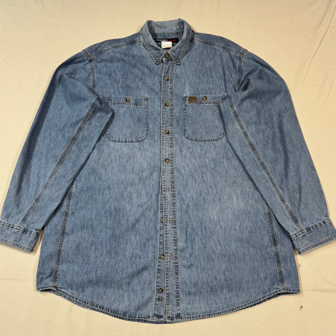 XXL) Wrangler 랭글러 투포켓 워크웨어 코튼 데님 셔츠 상품이미지2