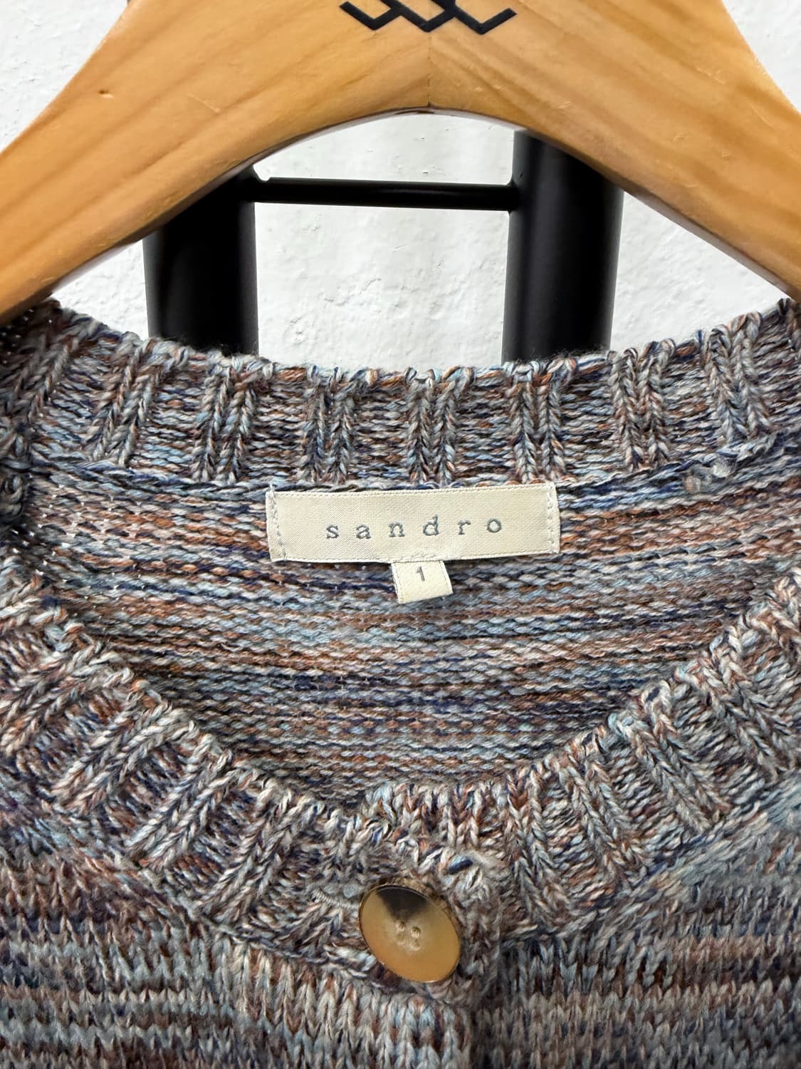 정품) Sandro 산드로 여성 멀티컬러 니트 가디건 1 상품이미지5