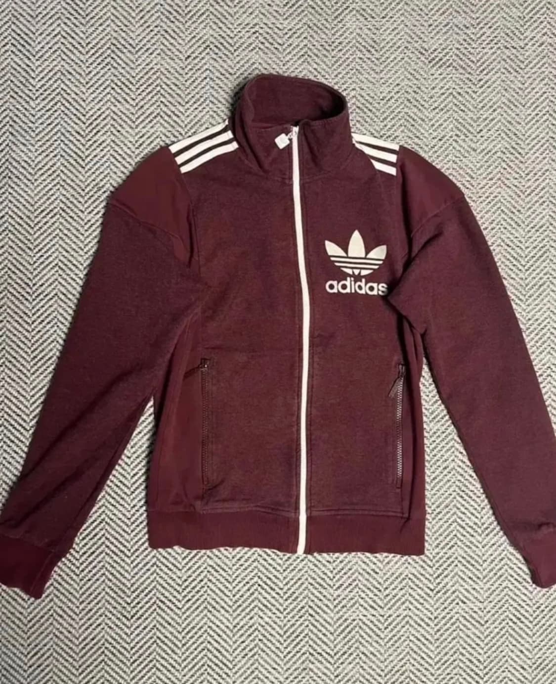 아디다스 해외판 희귀 대장급 버건디 빅파이어버드 코튼 져지 S 상품이미지1