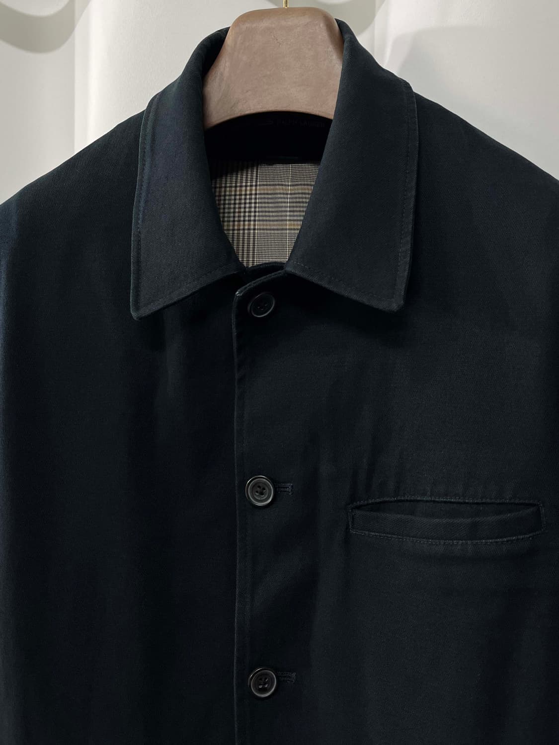 80's 챕스 랄프로렌 블랙 코튼트윌 헌팅 카코트 초어자켓 상품이미지5