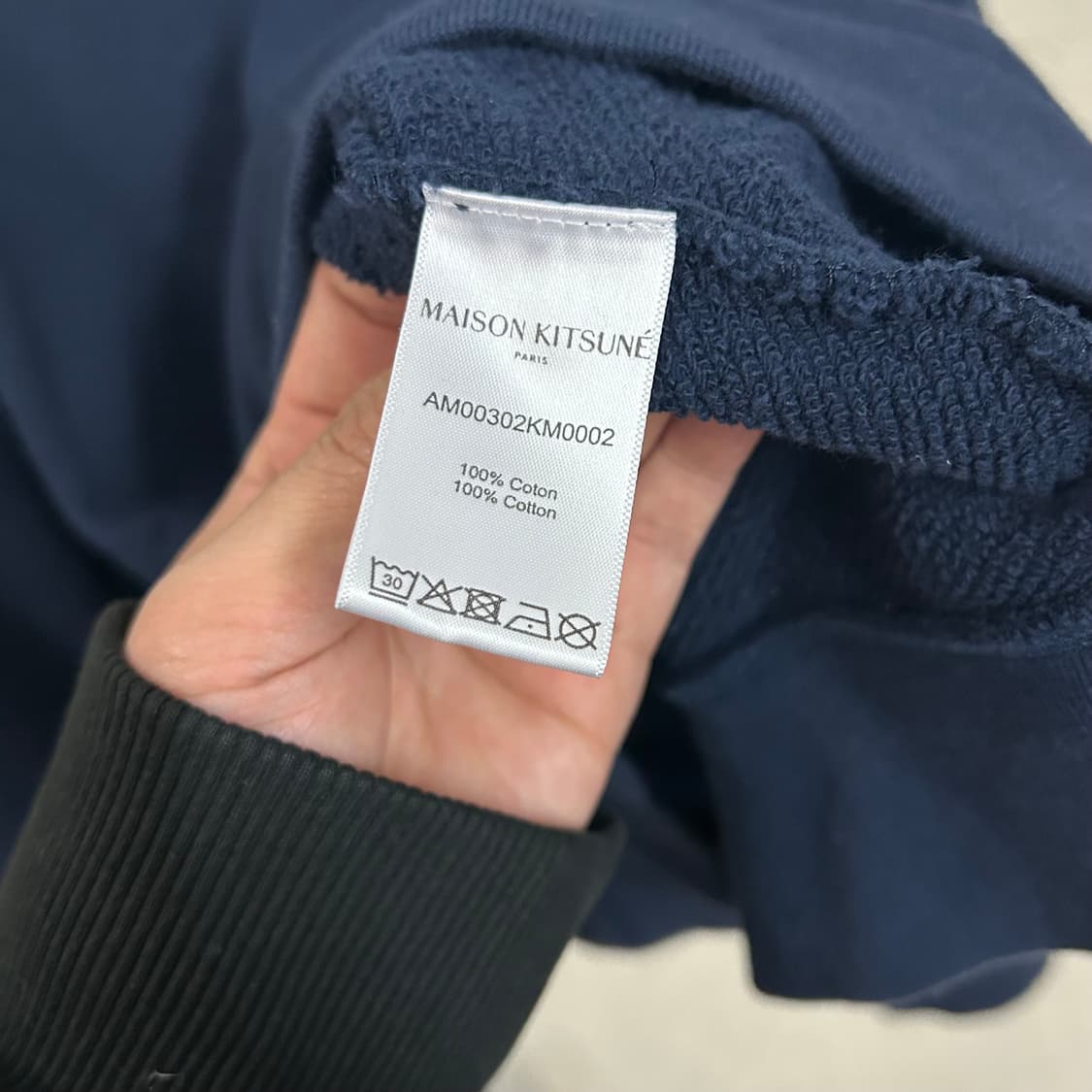 (XL) 메종키츠네 트리컬러 폭스 네이비 맨투맨 상품이미지6