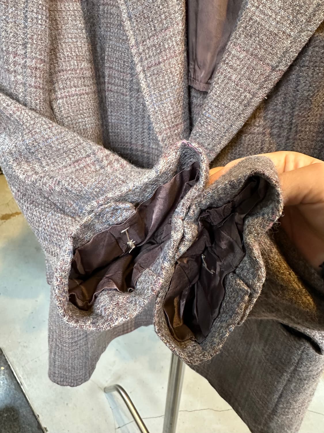 하트 샤프너 마르크스 체크 울 2버튼 스포츠 자켓 상품이미지7