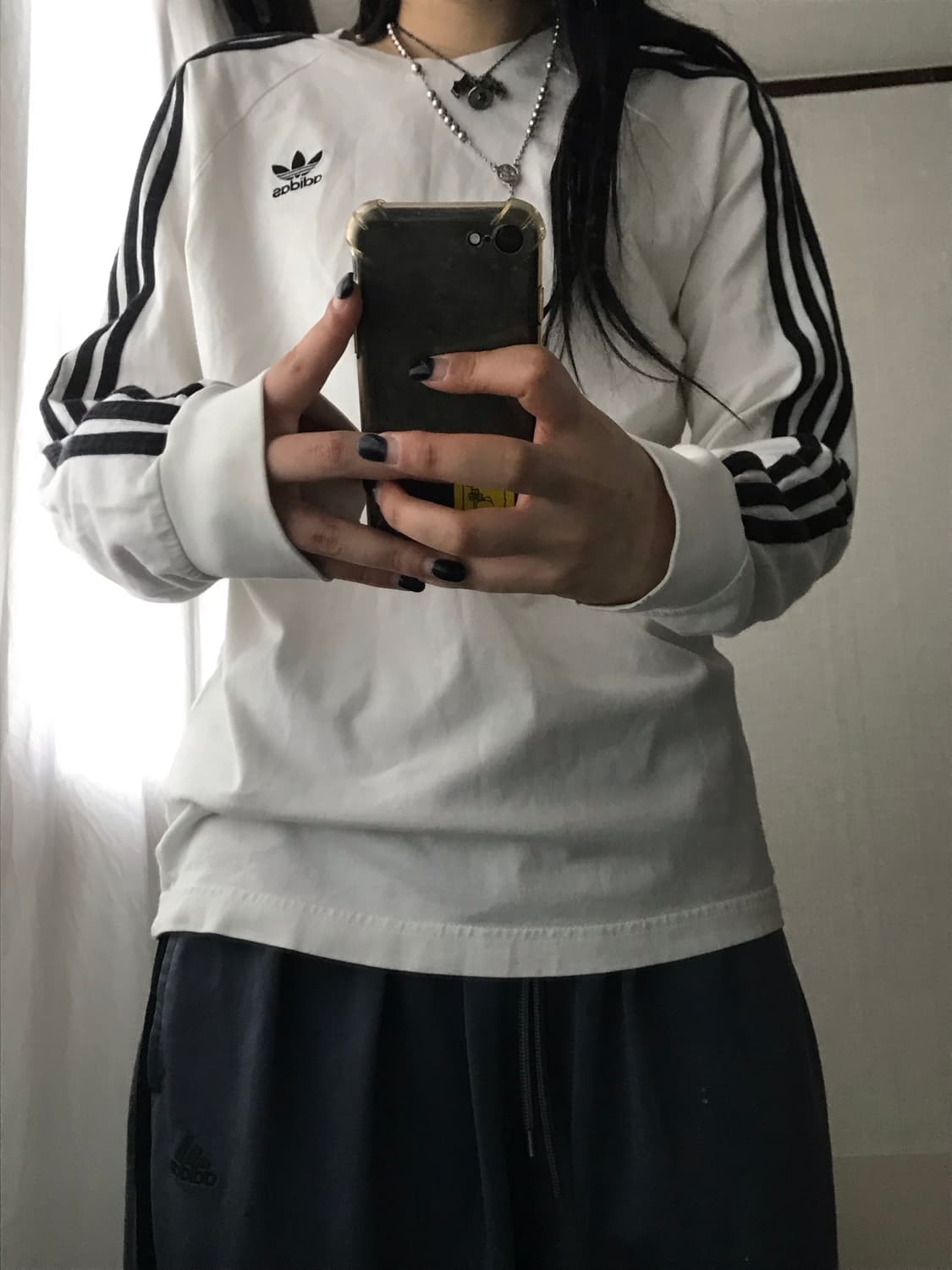 아디다스 흰검 삼선 롱슬리브 상품이미지6