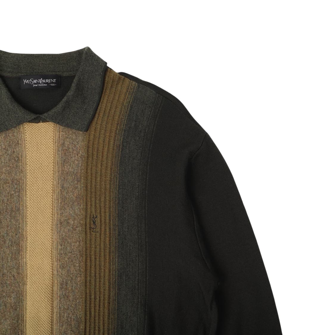 입생로랑 울 스트라이프 카라 니트 상품이미지3