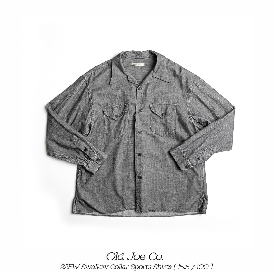 올드조 22FW 스왈로우 칼라 스포츠 셔츠 15.5사이즈 상품이미지1