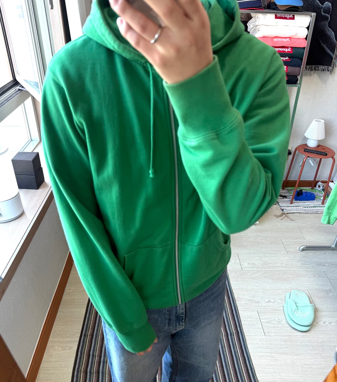 슈프림 안티히어로 후드집업 상품이미지1