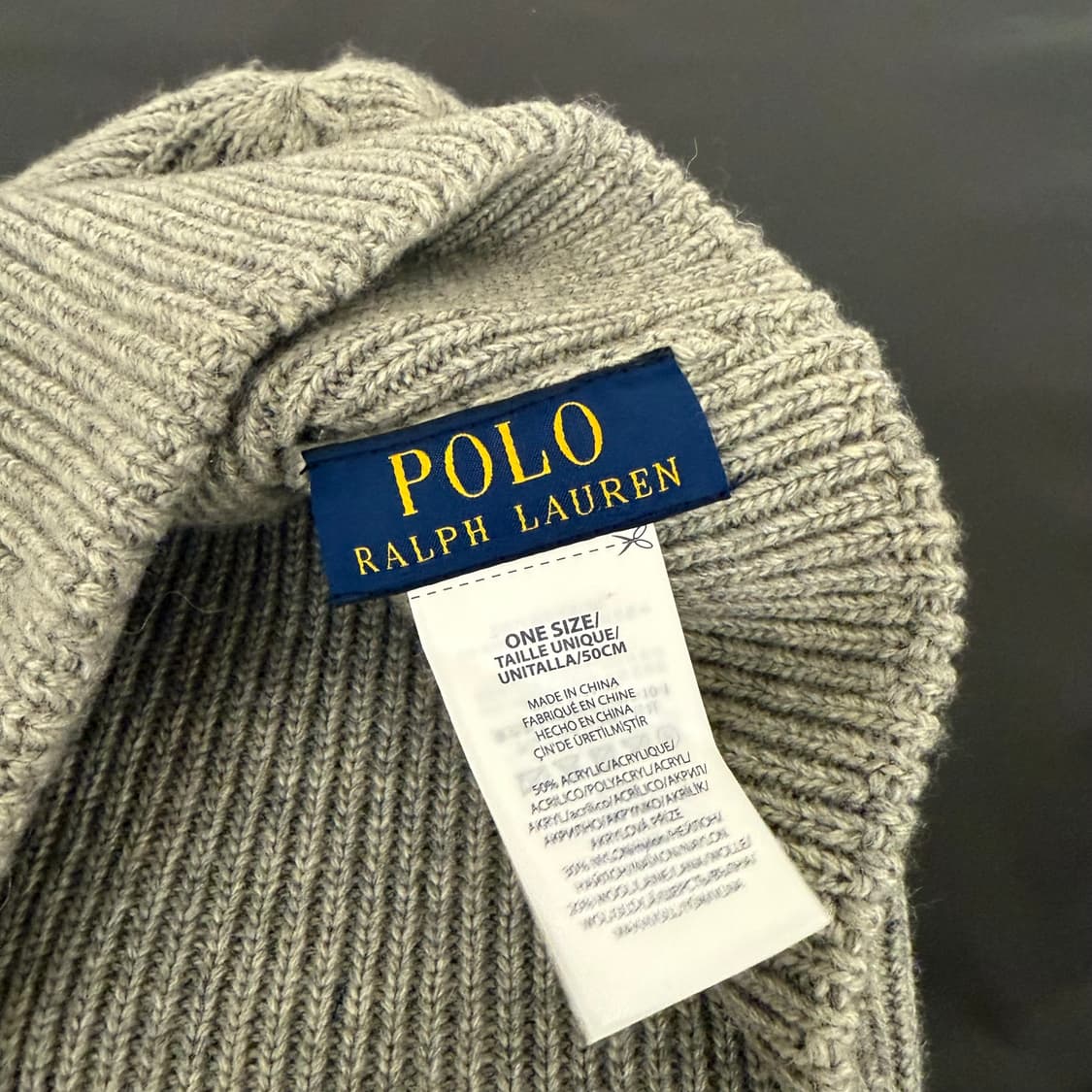 폴로 베어 로고 OS 그레이 비니 상품이미지3