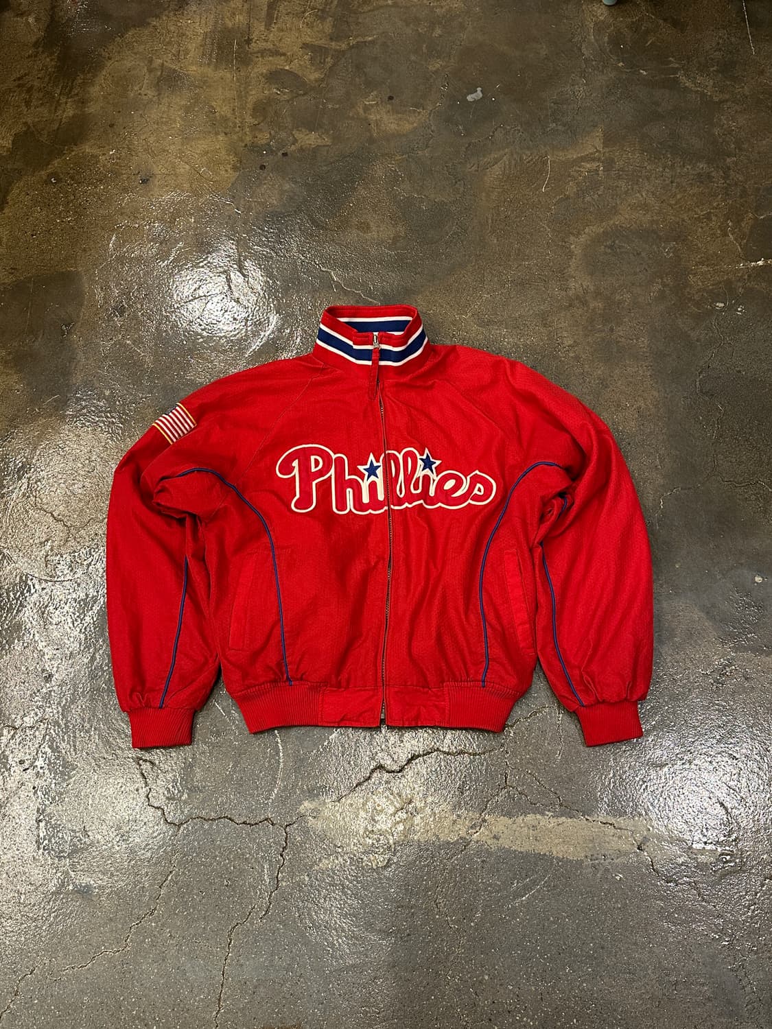MLB 필리스 Phillies 레드 야구 점퍼 M 상품이미지1