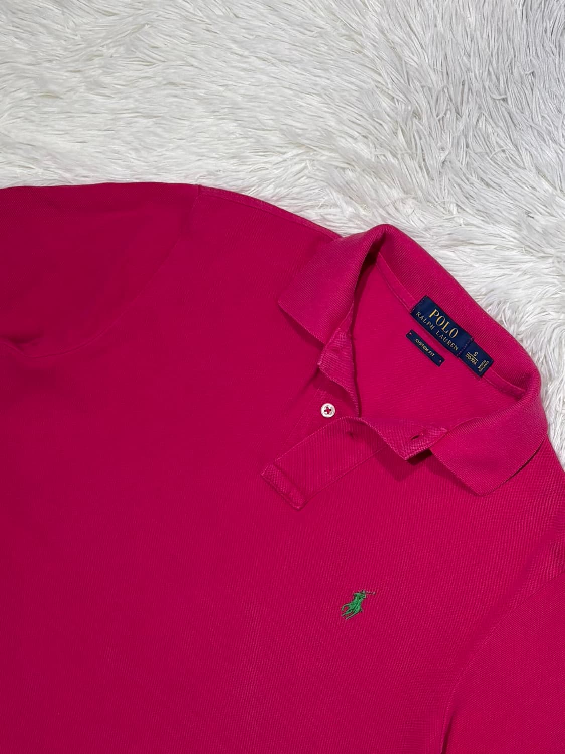 폴로랄프로렌 그린포니 핑크 반팔 카라티 상품이미지4