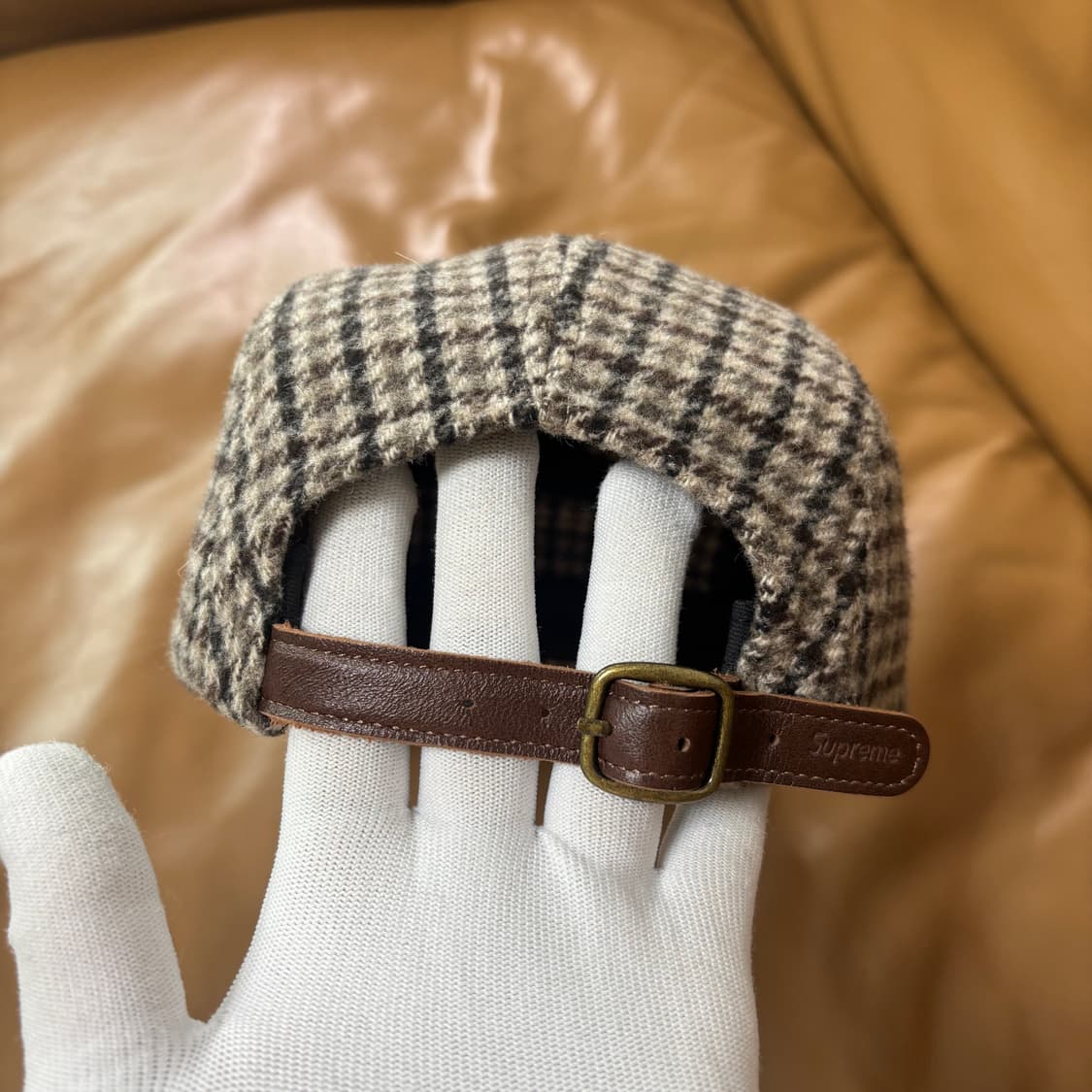 슈프림 캠프캡 모자 박스로고 23fw 하운드투스 탄 상품이미지9