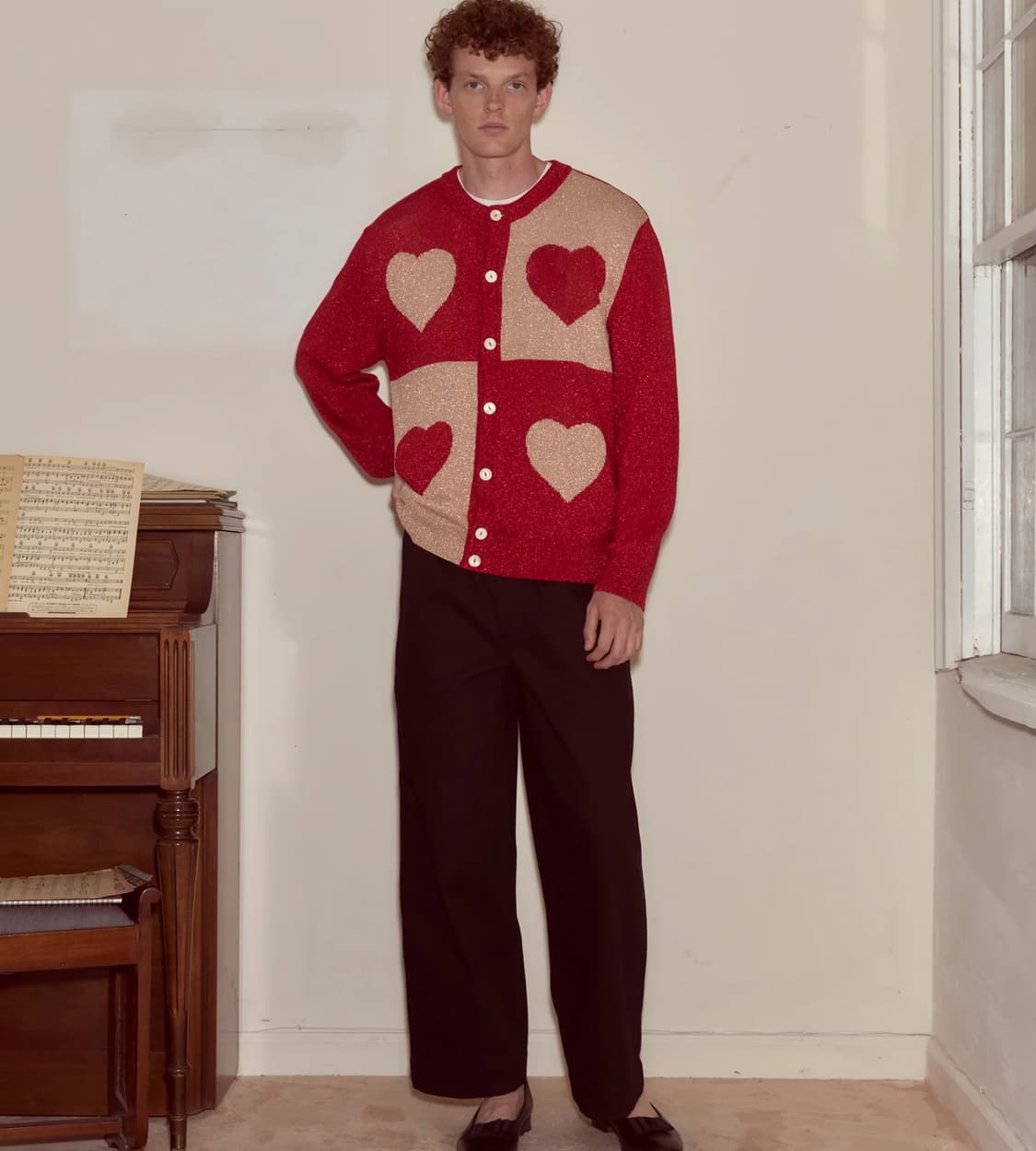 (L,XL) BODE 보디 Lame hearts 하트 가디건 상품이미지2