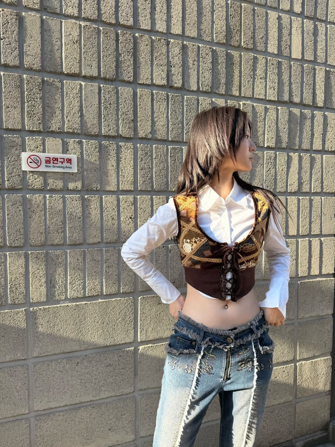 오즈온 보헤미안 무드 코르셋 슬리브리스 상품이미지3