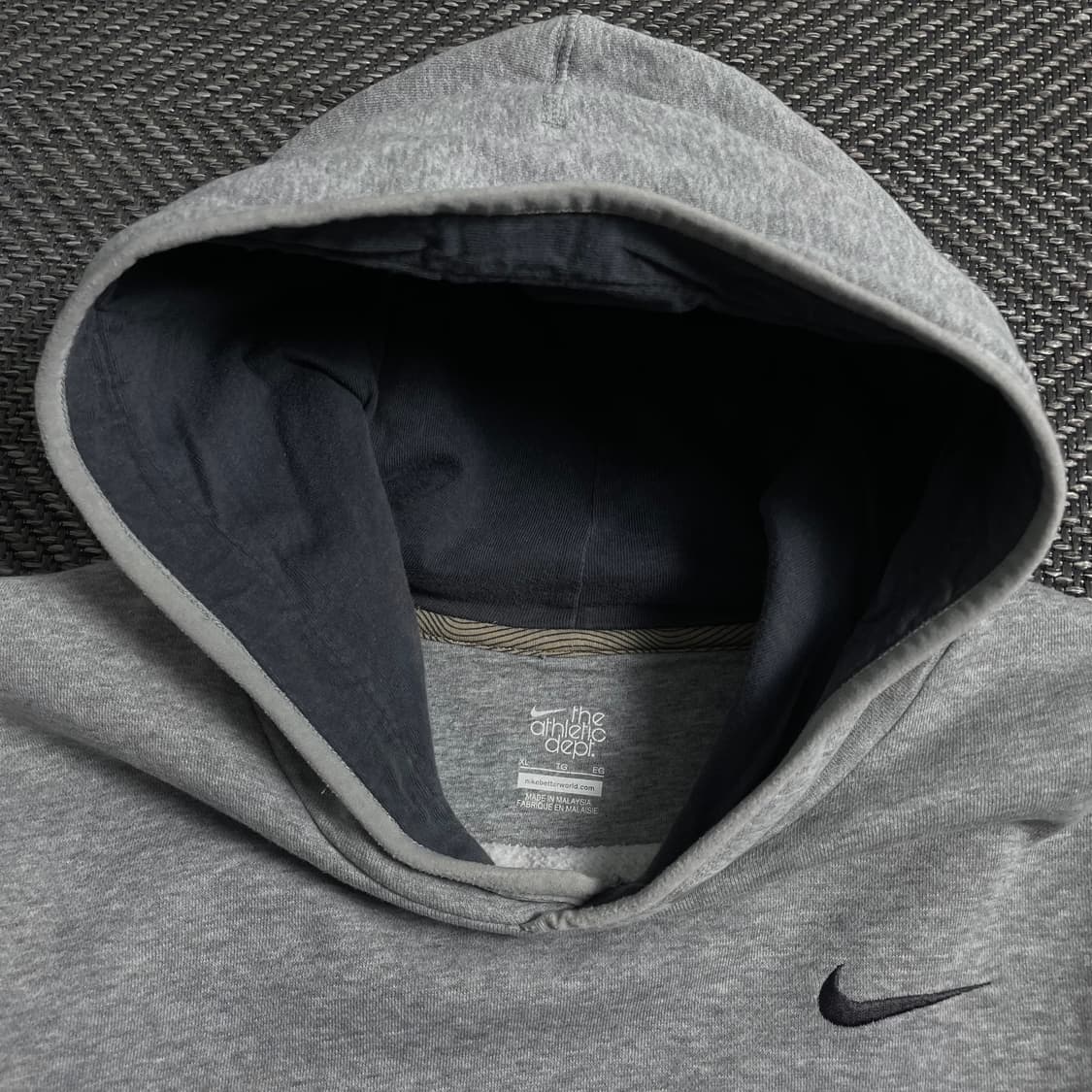 00s 나이키 올드스쿨 디테일 그레이 후드 티셔츠y 4291 상품이미지7